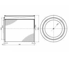 Воздушный картридж ФВС–M–D150x80x500–01 